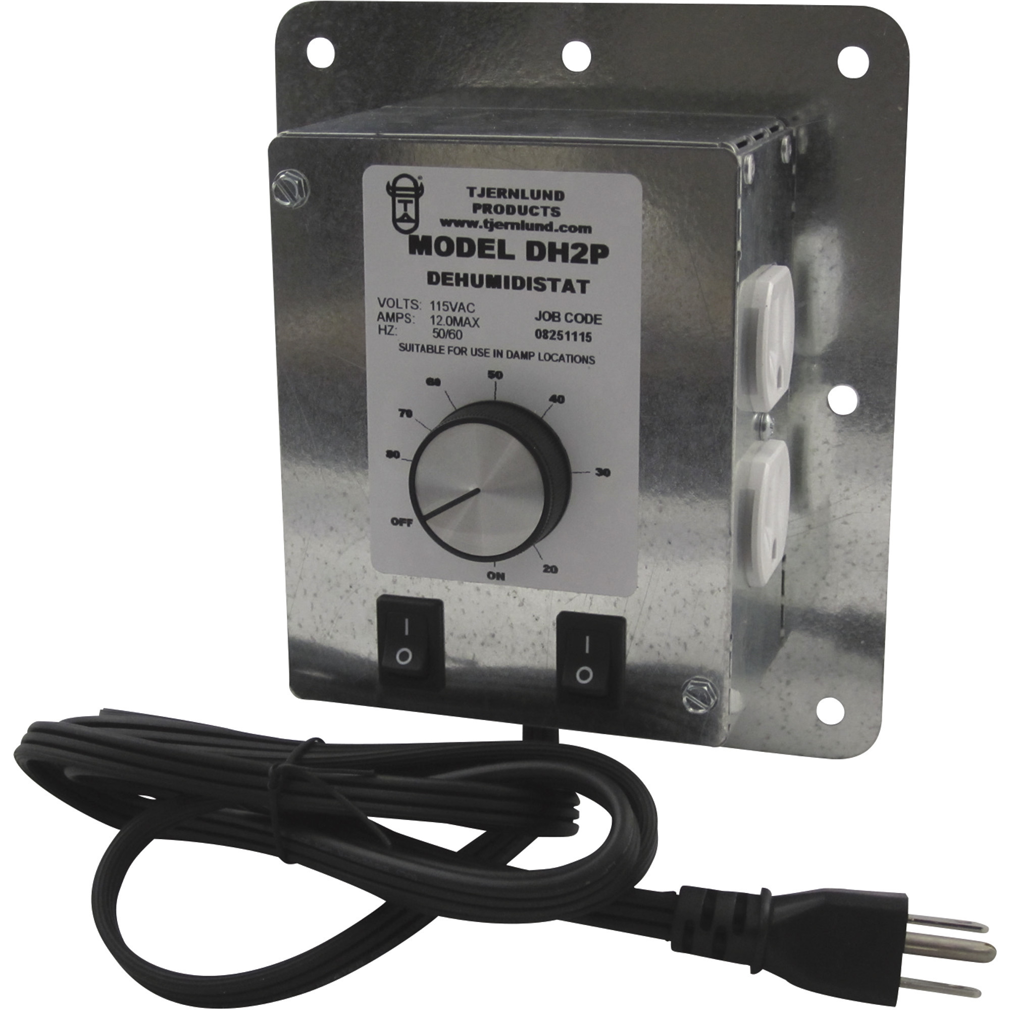 Tjernlund Dual Outlet Dehumidistat, Model# DH2P